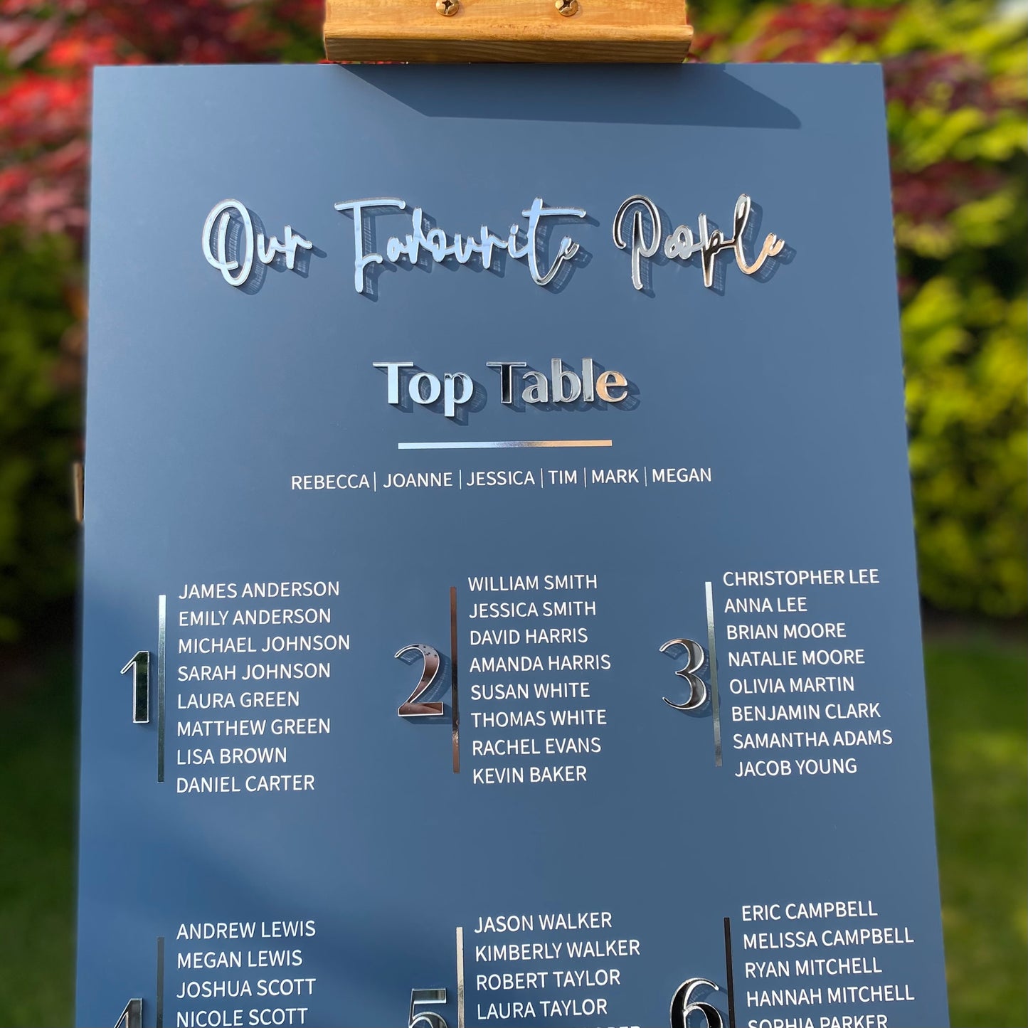 3d Acrylic Wedding Table Plan