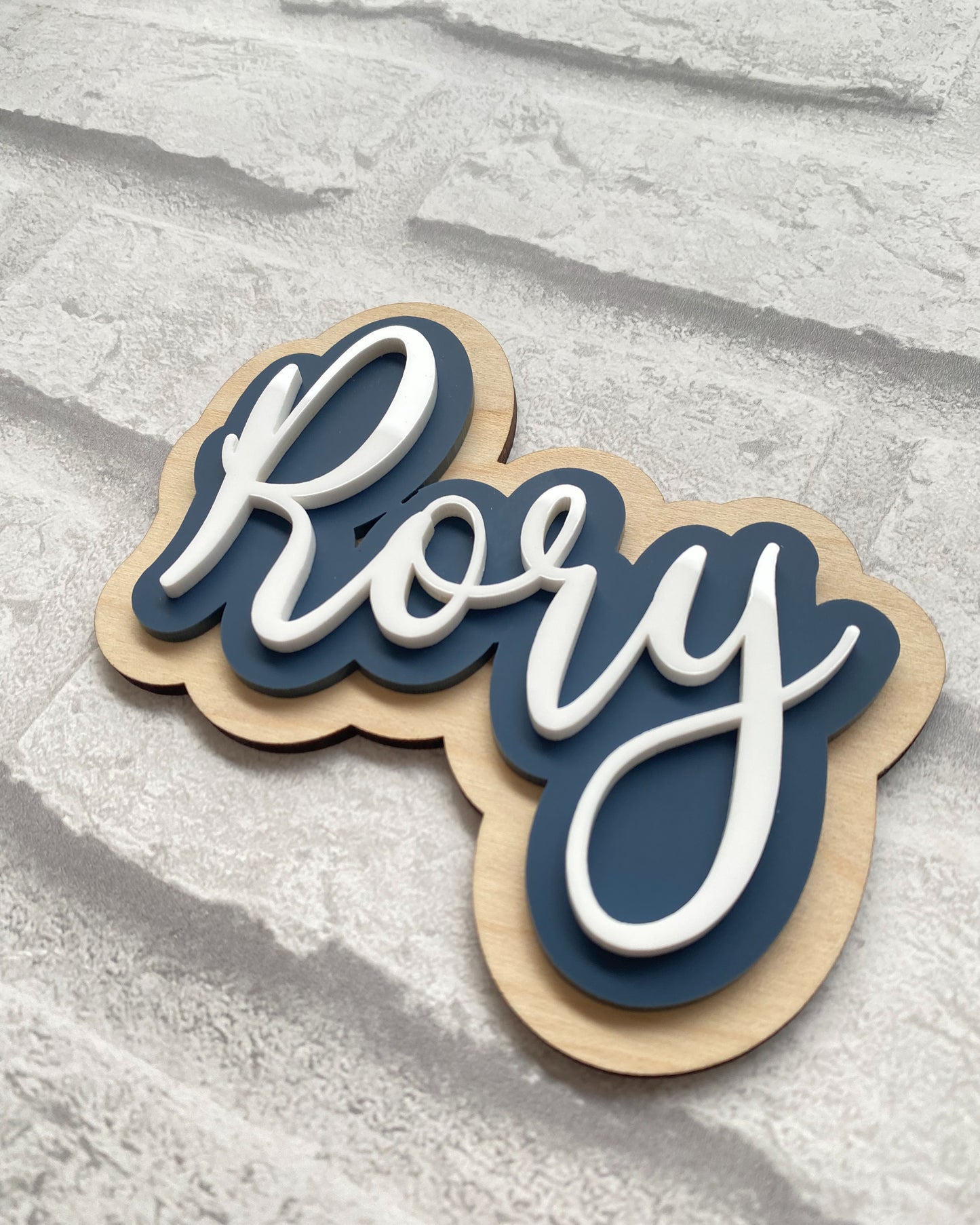 Personalised layered name sign 