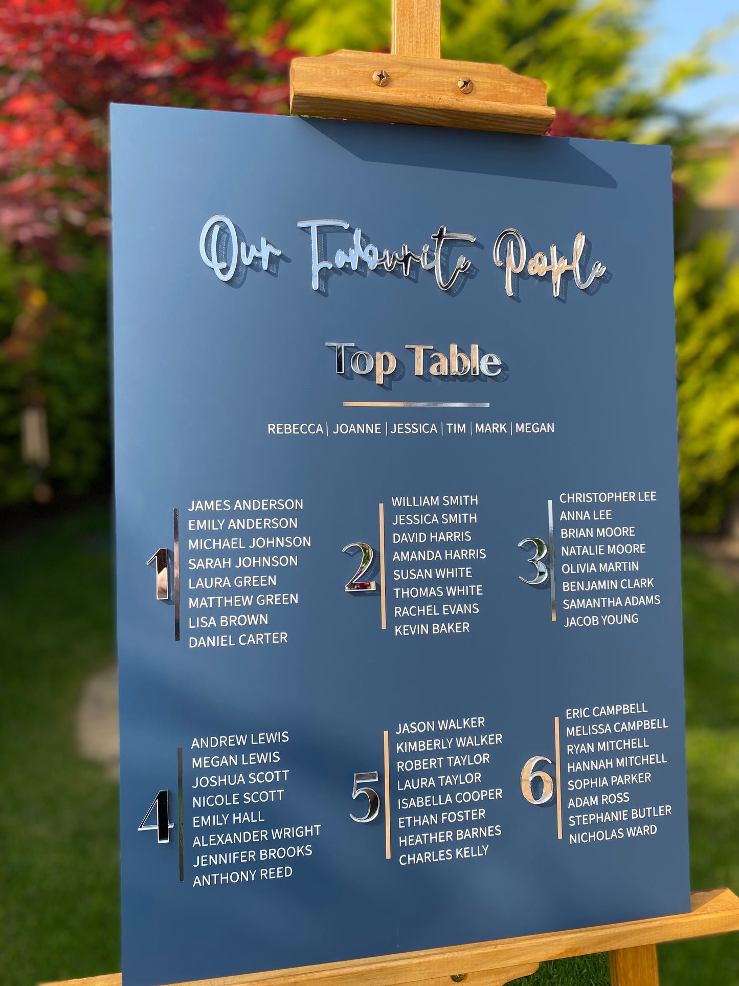 Custom Made 3d Acrylic Wedding Seating Plan Sign