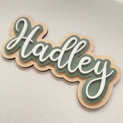 Nursery wall name sign 