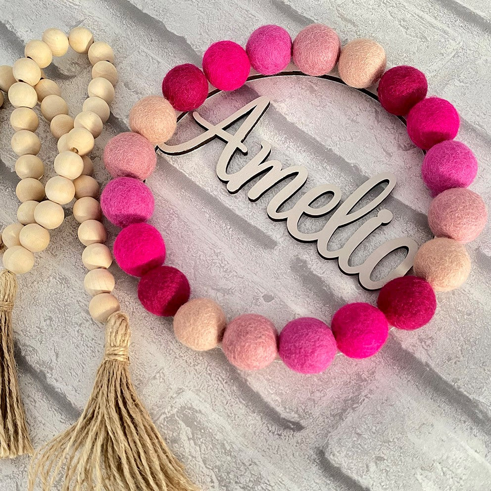 Personalised Name Hoop - Heart font