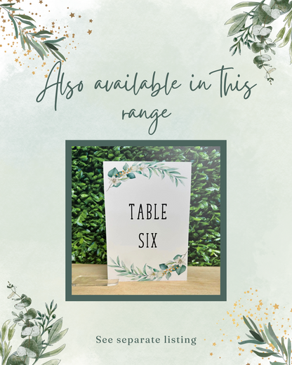 Classic Foliage Seating Plan - 1 to 10 tables