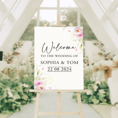 romantic wedding theme wedding welcome sign 