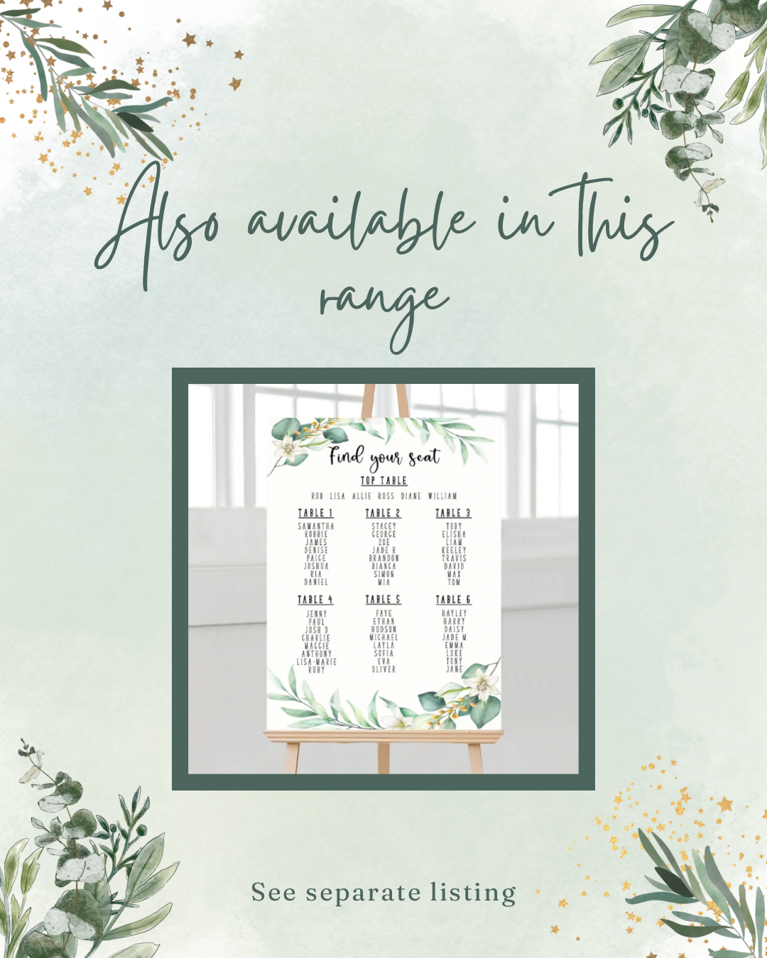 Classic foliage seating arrangement display