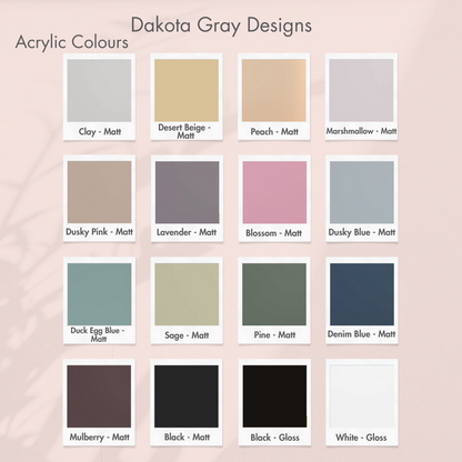 Acrylic colour choices