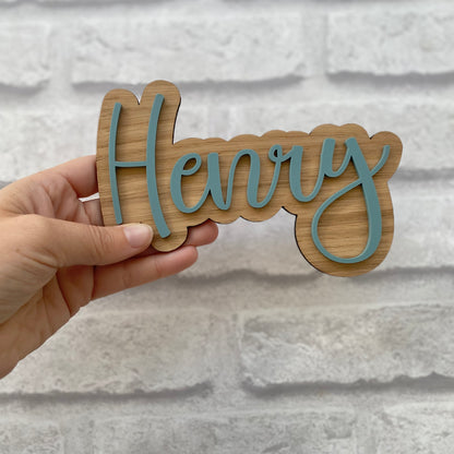 double layer name plaque