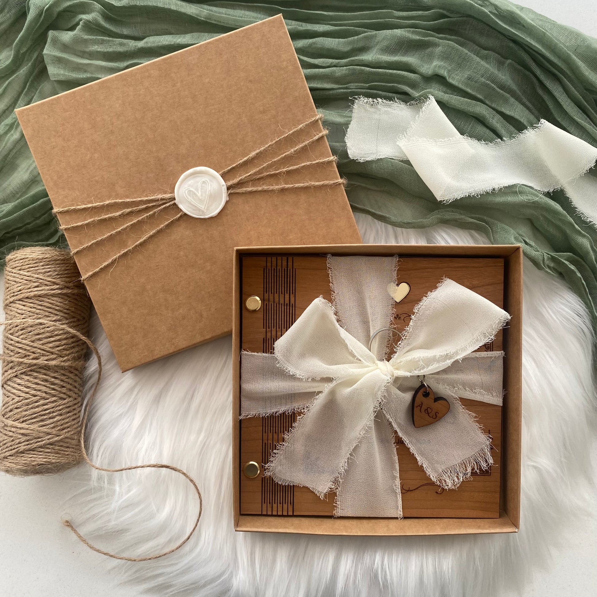 Wax sealed luxury wedding card