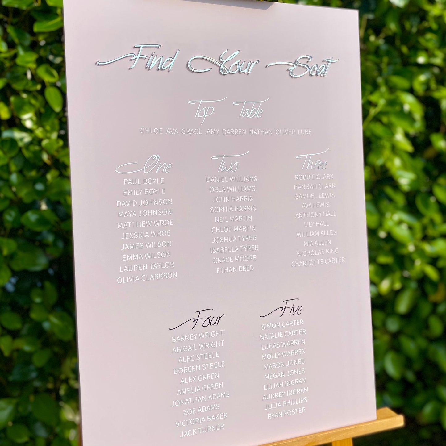 3d acrylic wedding table plan