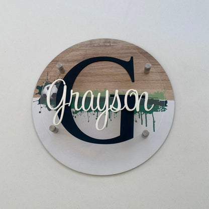 Children's Bedroom Sign - name and initial