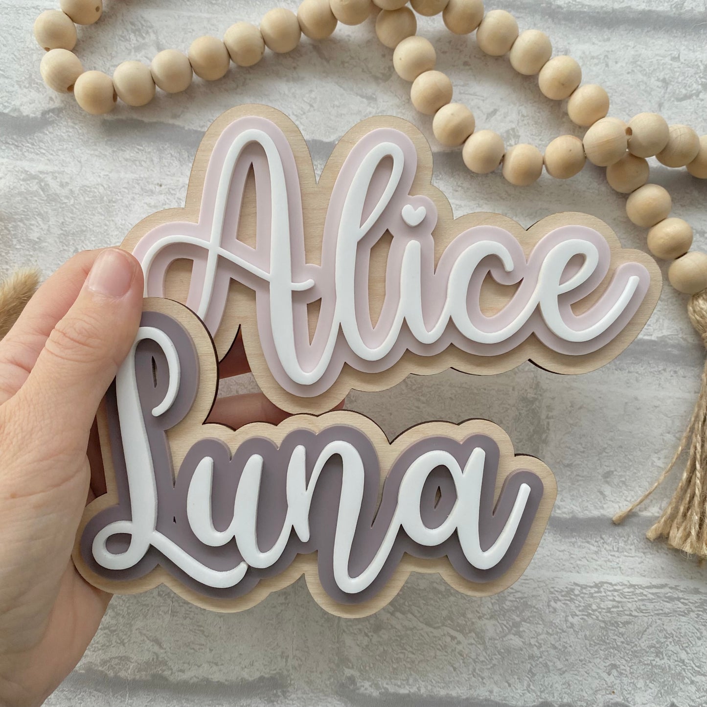 Girls nursery name sign