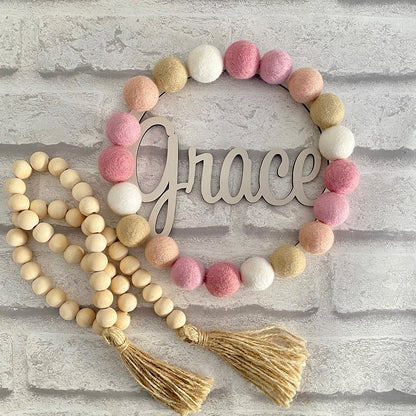 Personalised Name Hoop - Heart font