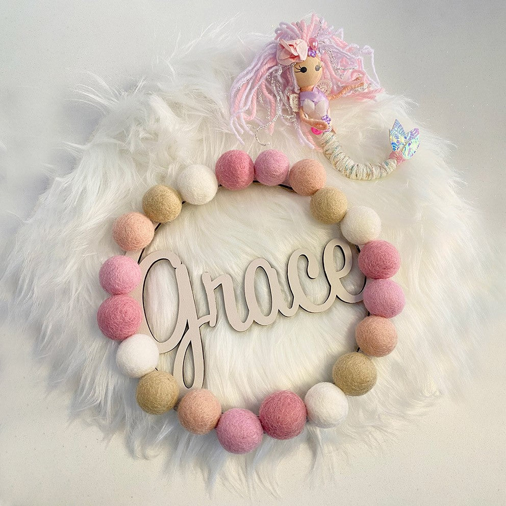 Personalised Name Hoop - Heart font