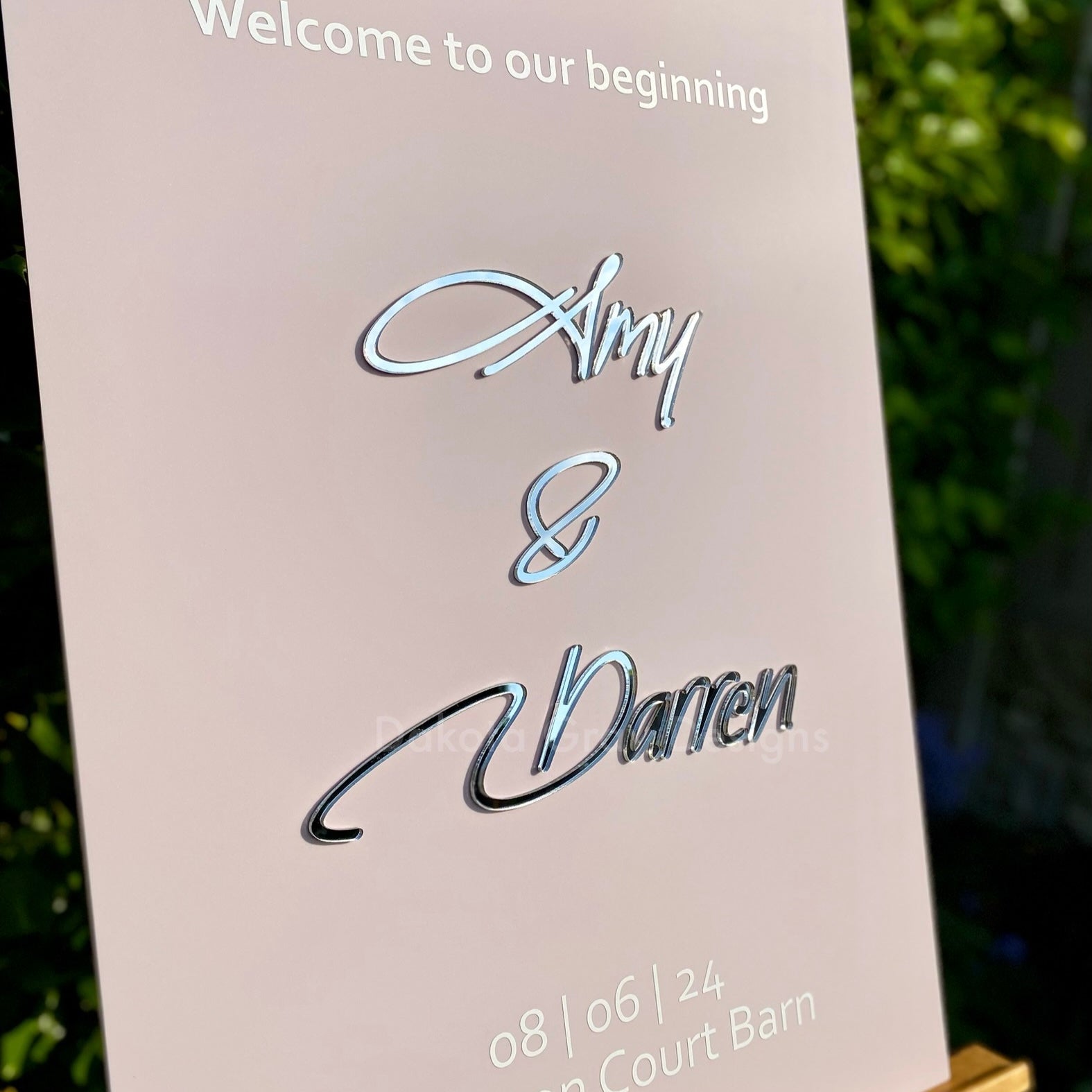 luxury 3d acrylic wedding welcome sign