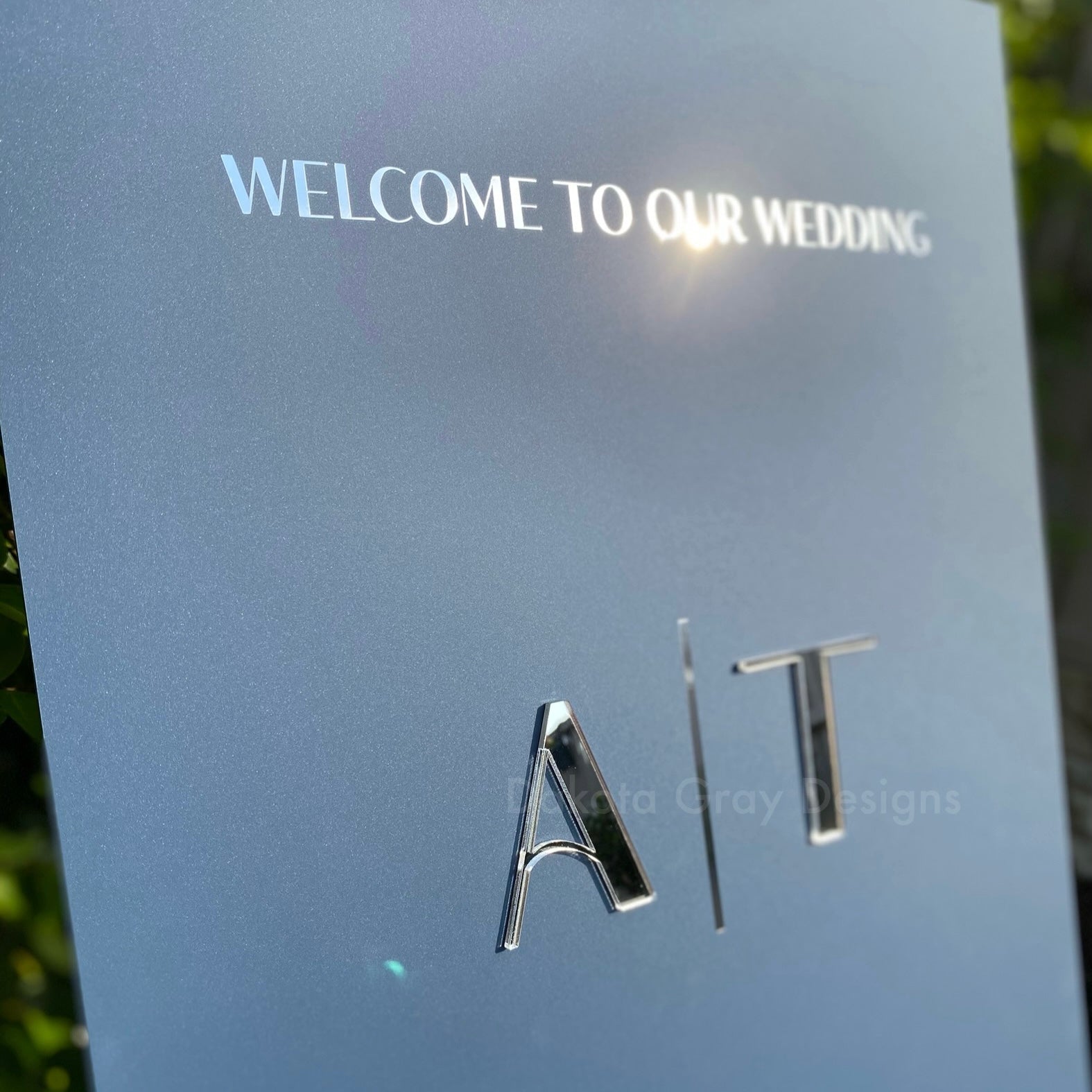 Unique 3d wedding welcome sign