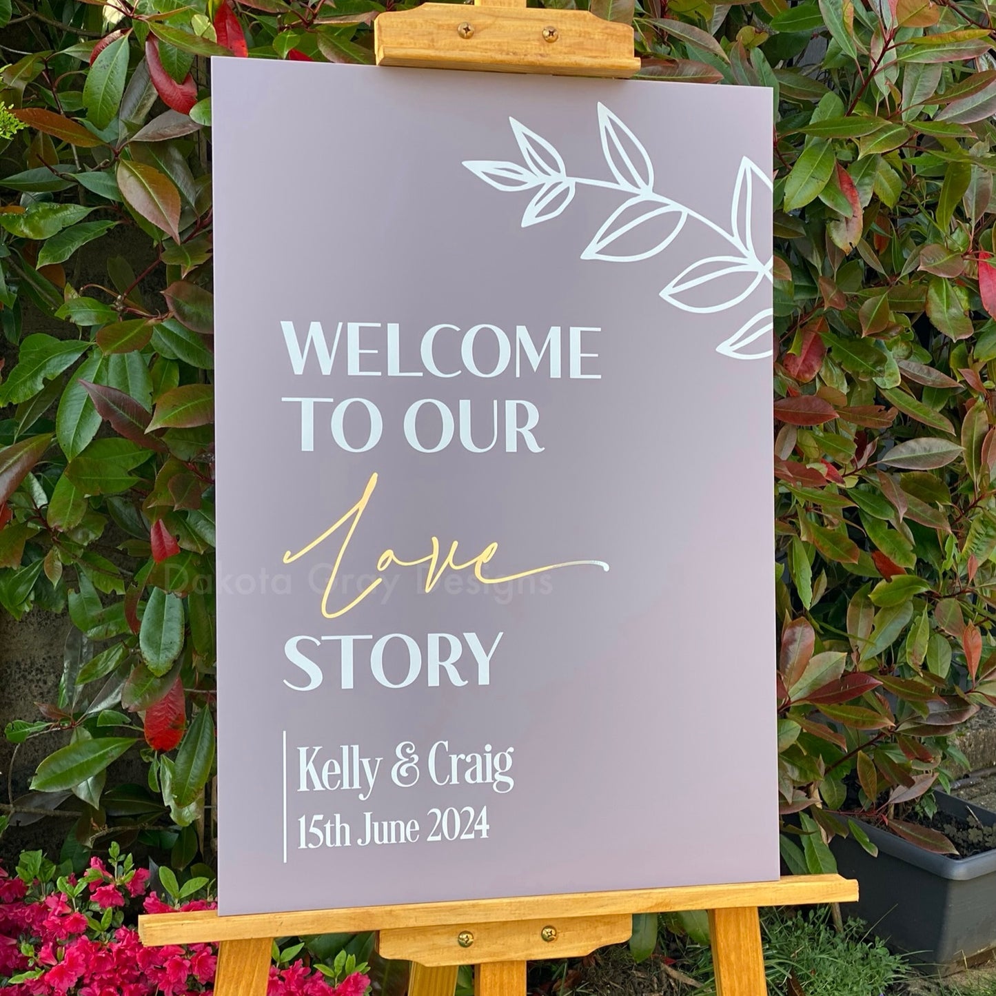 Custom wedding welcome sign 