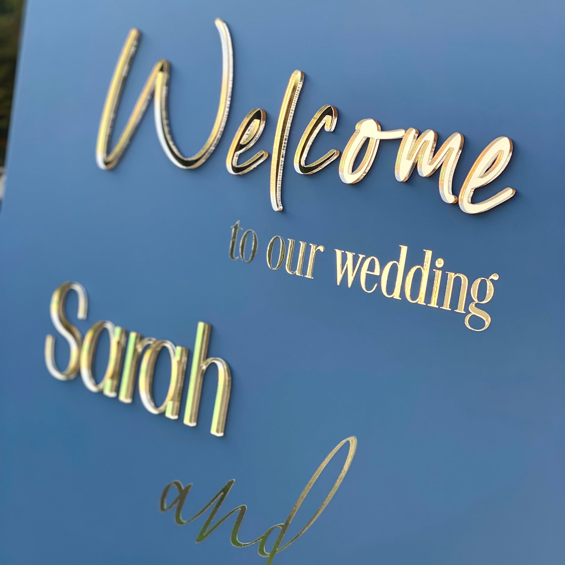 Custom 3d wedding signage