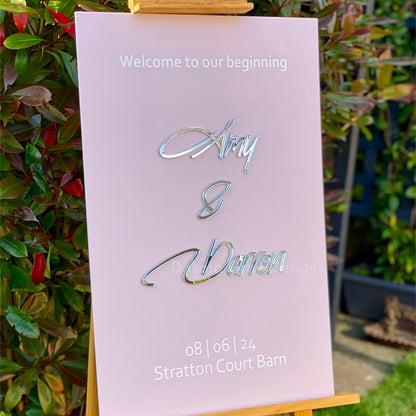 Wedding entrance sign 