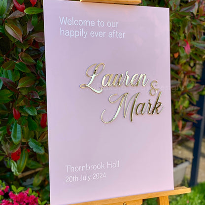 3d acrylic wedding sign