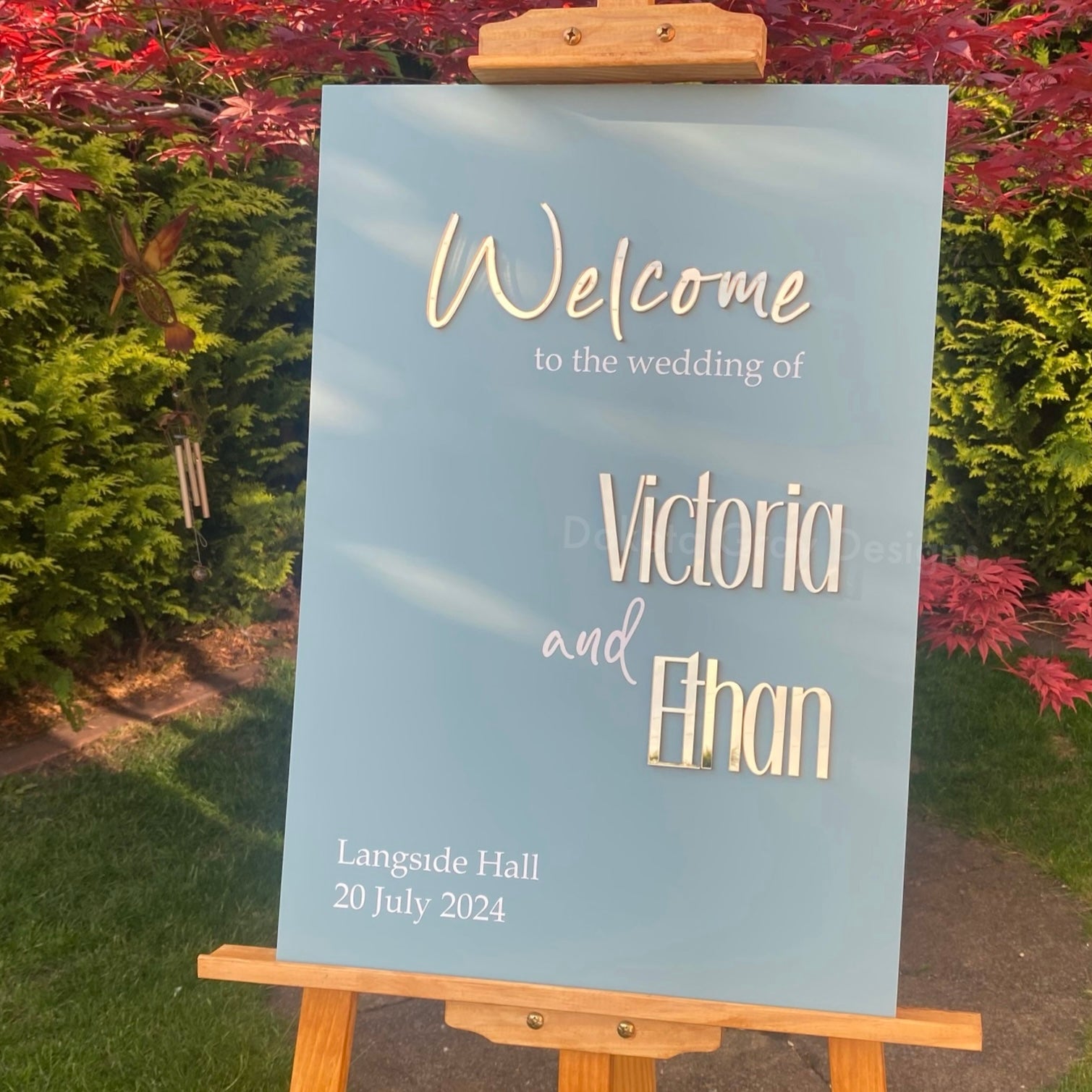 Unique 3d acrylic wedding welcome sign 