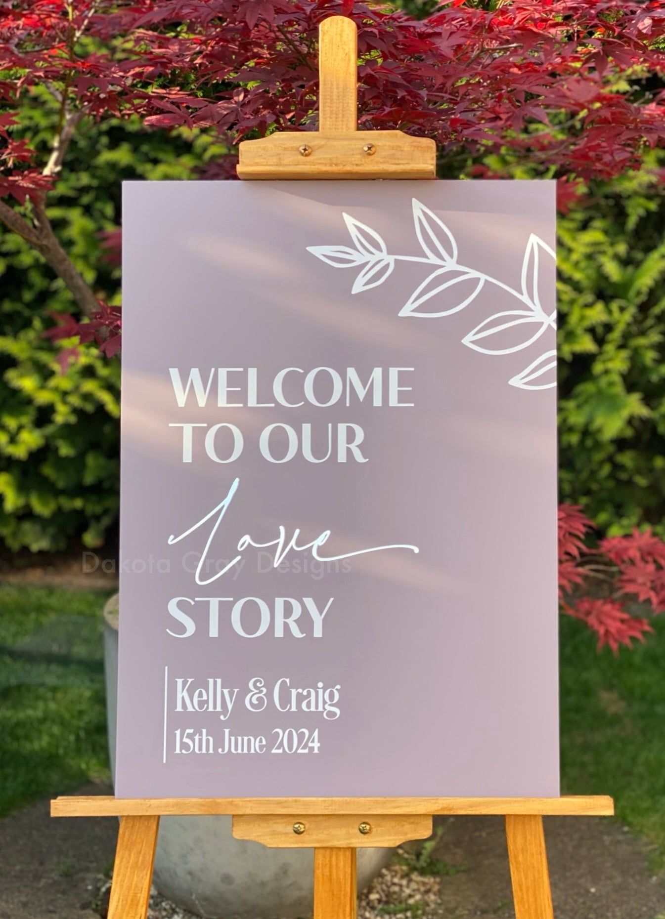 Bespoke wedding welcome sign 