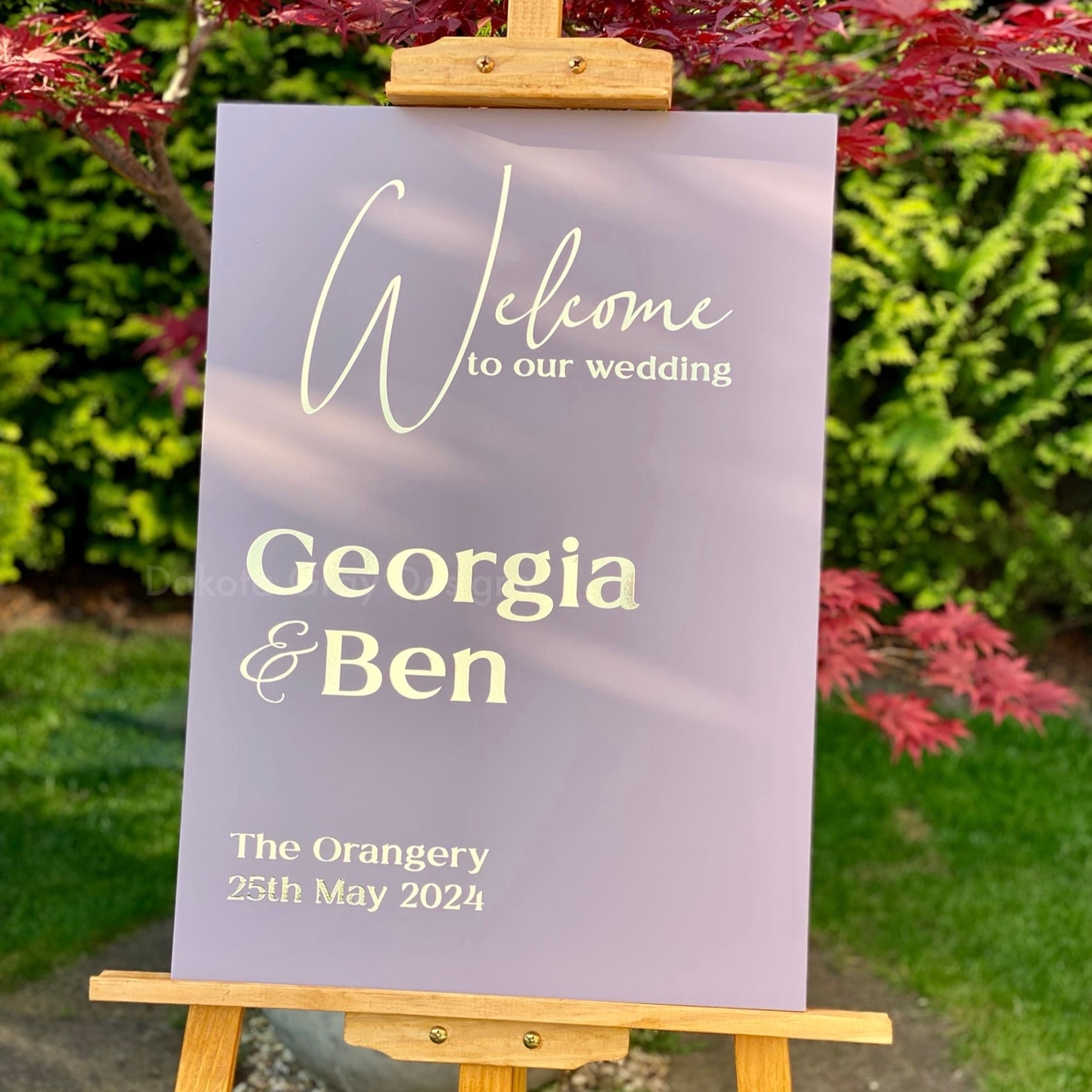 Unique acrylic wedding welcome sign 