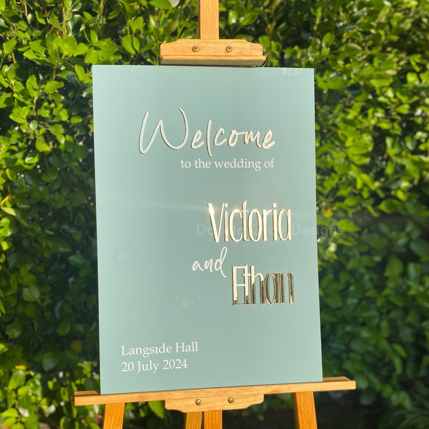 3d acrylic reception sign 