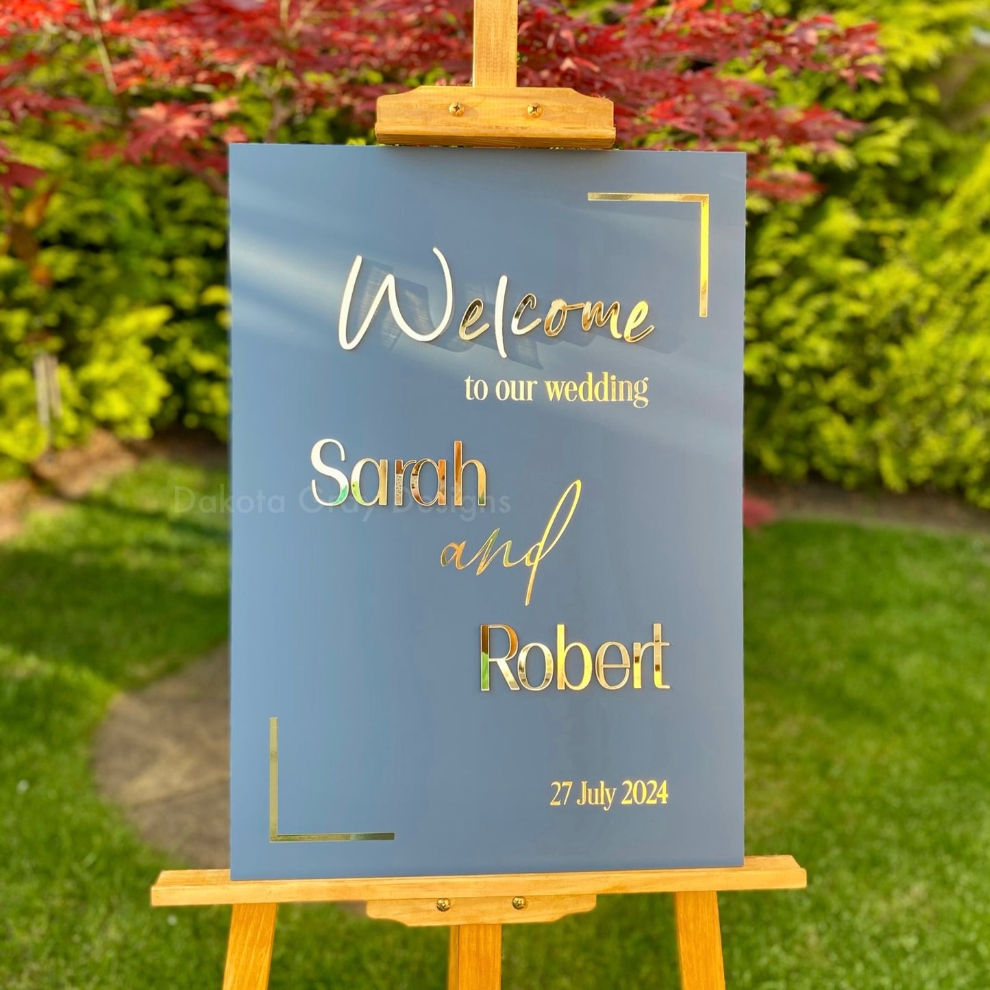 Unique 3d acrylic wedding welcome sign 