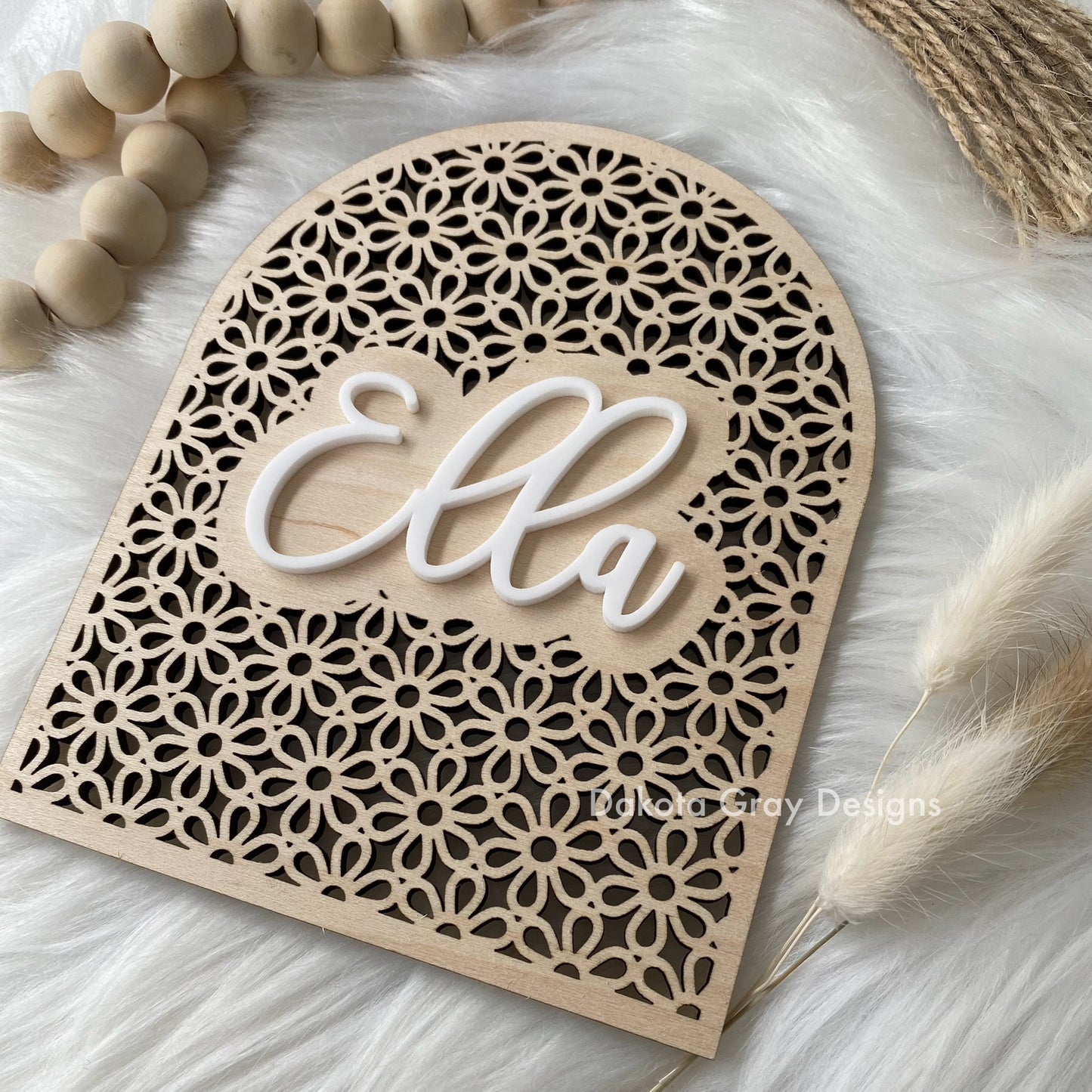 Wooden Name Plaque