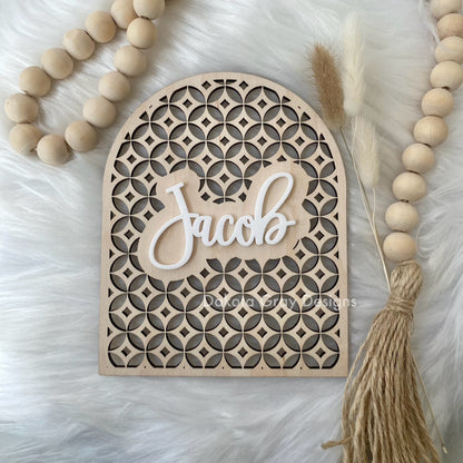 Wooden Name Plaque