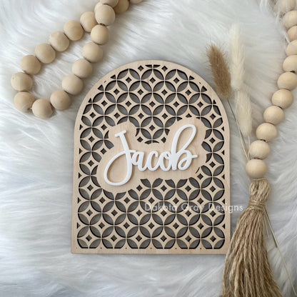 Wooden Name Plaque