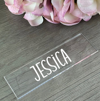 Personalised acrylic name place card