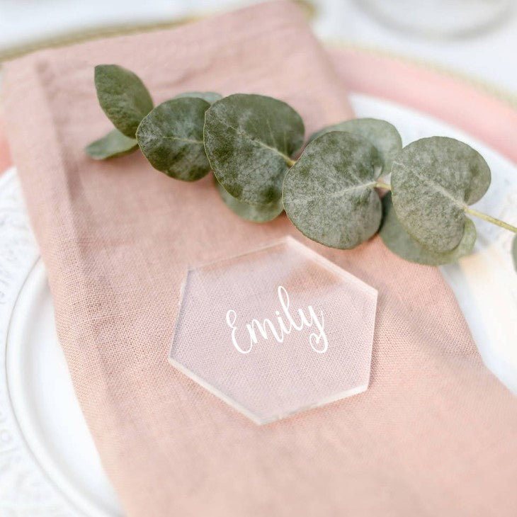 Personalised acrylic name place card