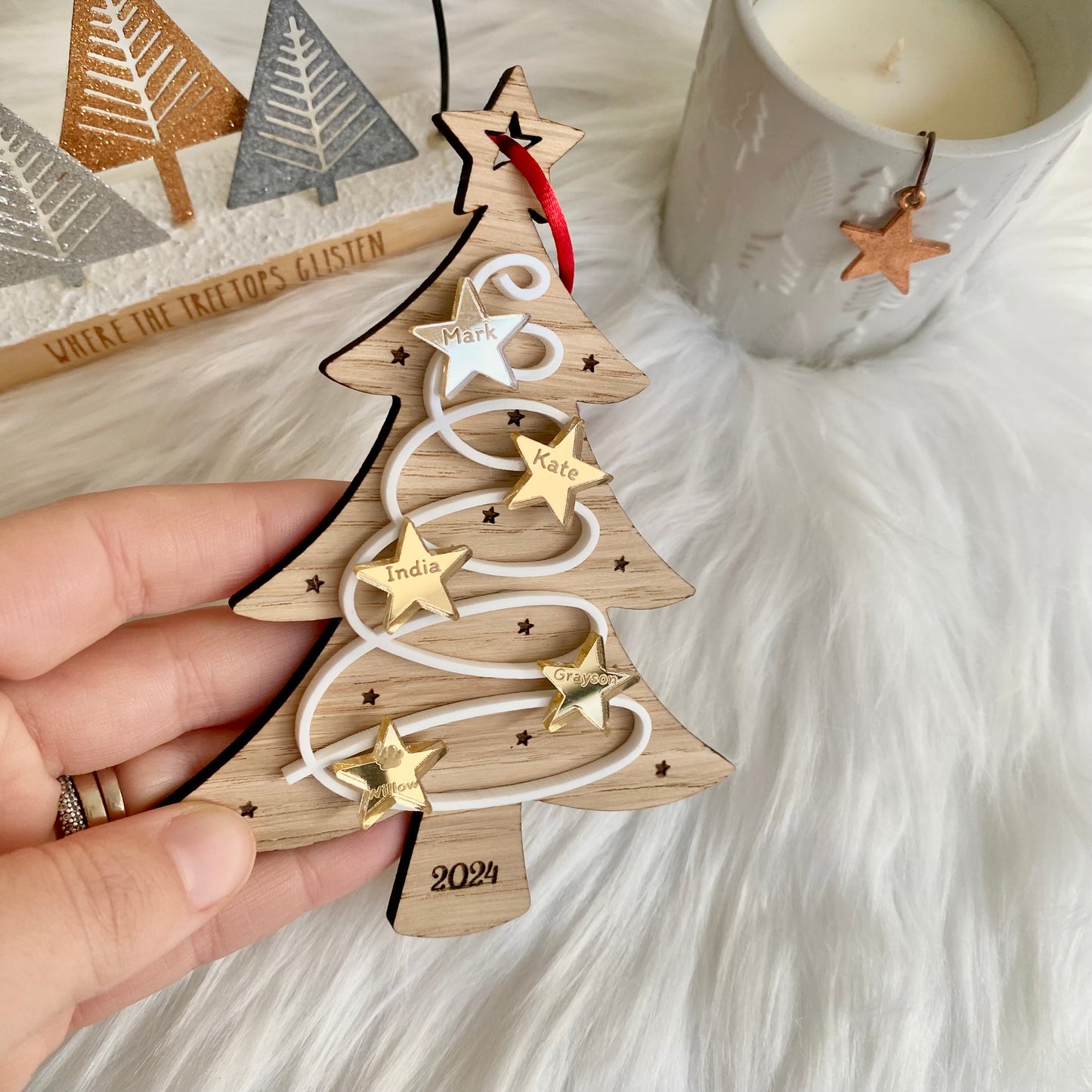 Family tree christmas decoration