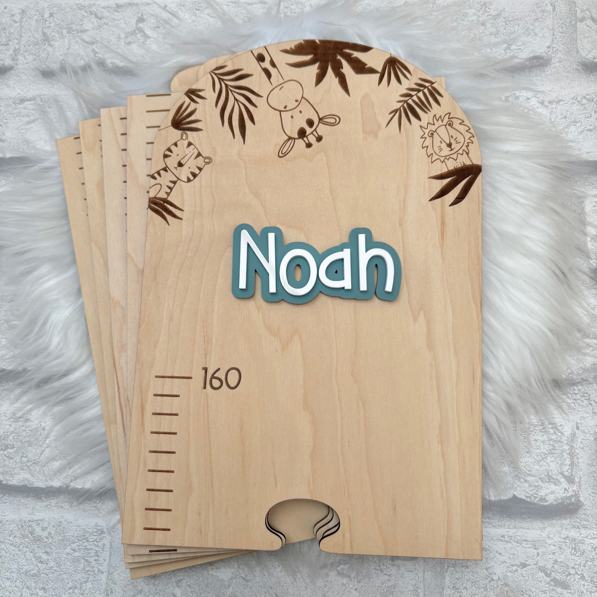 Personalised wooden height chart