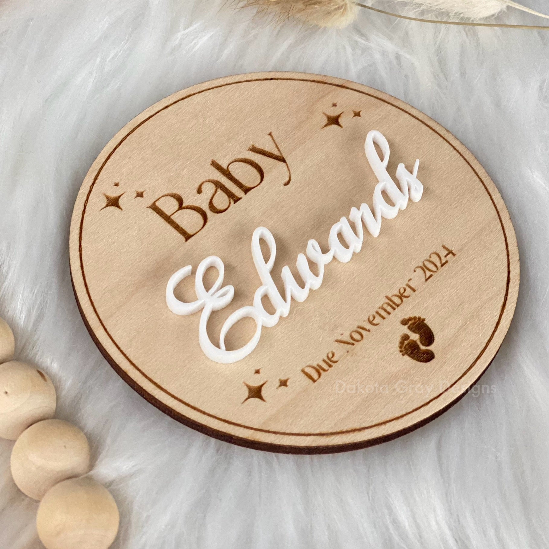 Surname Pregnancy photo prop