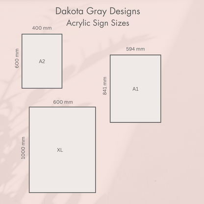 Personalised Acrylic Seating Plan