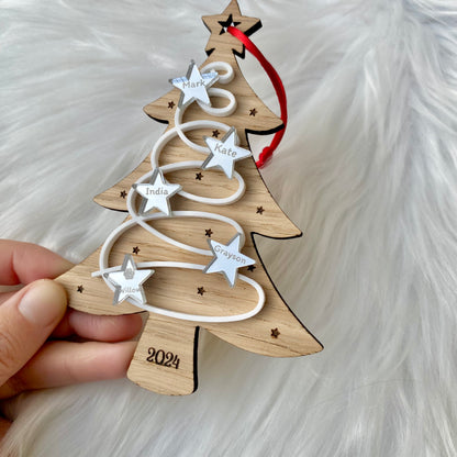 custom name family christmas tree decoration