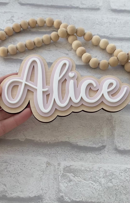 Personalised Children's Name Sign - Triple layer