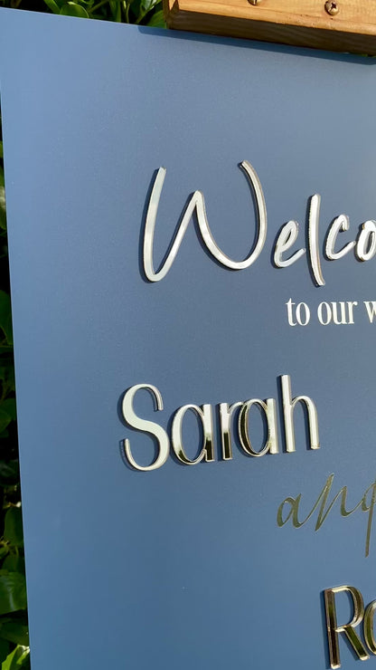 Personalised Acrylic Wedding Welcome Sign