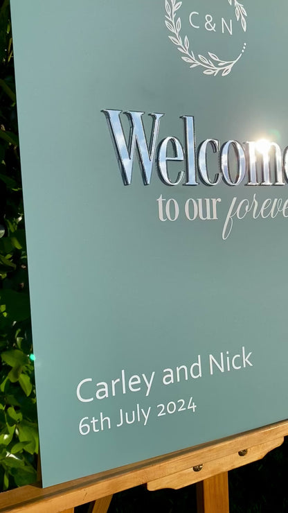 Personalised Acrylic Wedding Welcome Sign